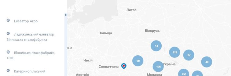 карта елеваторів України